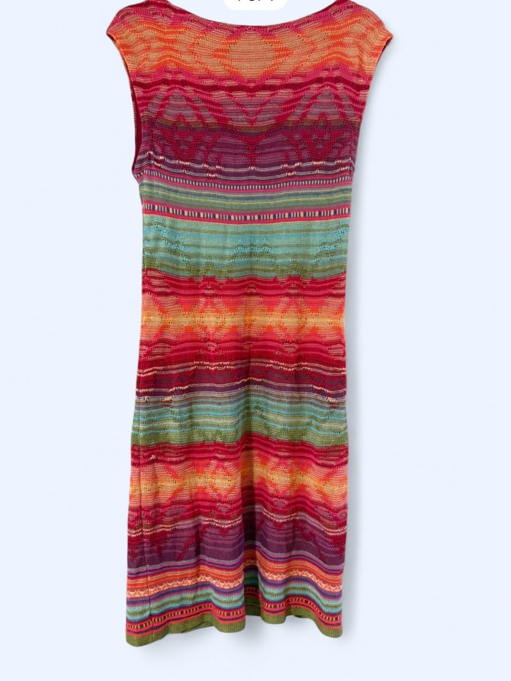 Ralph Lauren Multicolor Striped Knit Midi Dress